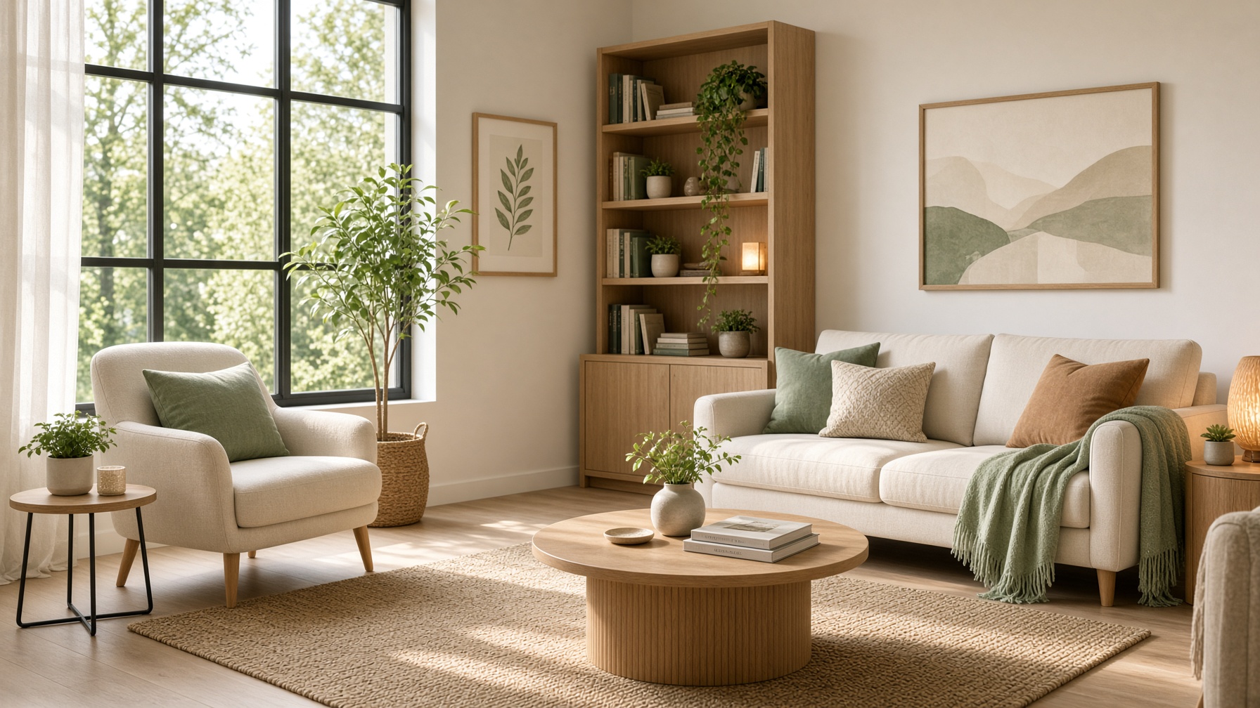 Warm counseling office with natural light